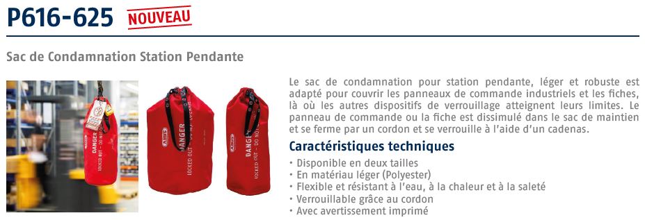 p616 ABUS Red 1-Lock Lockout Polyester Control Panel Lockout, 7 mm
