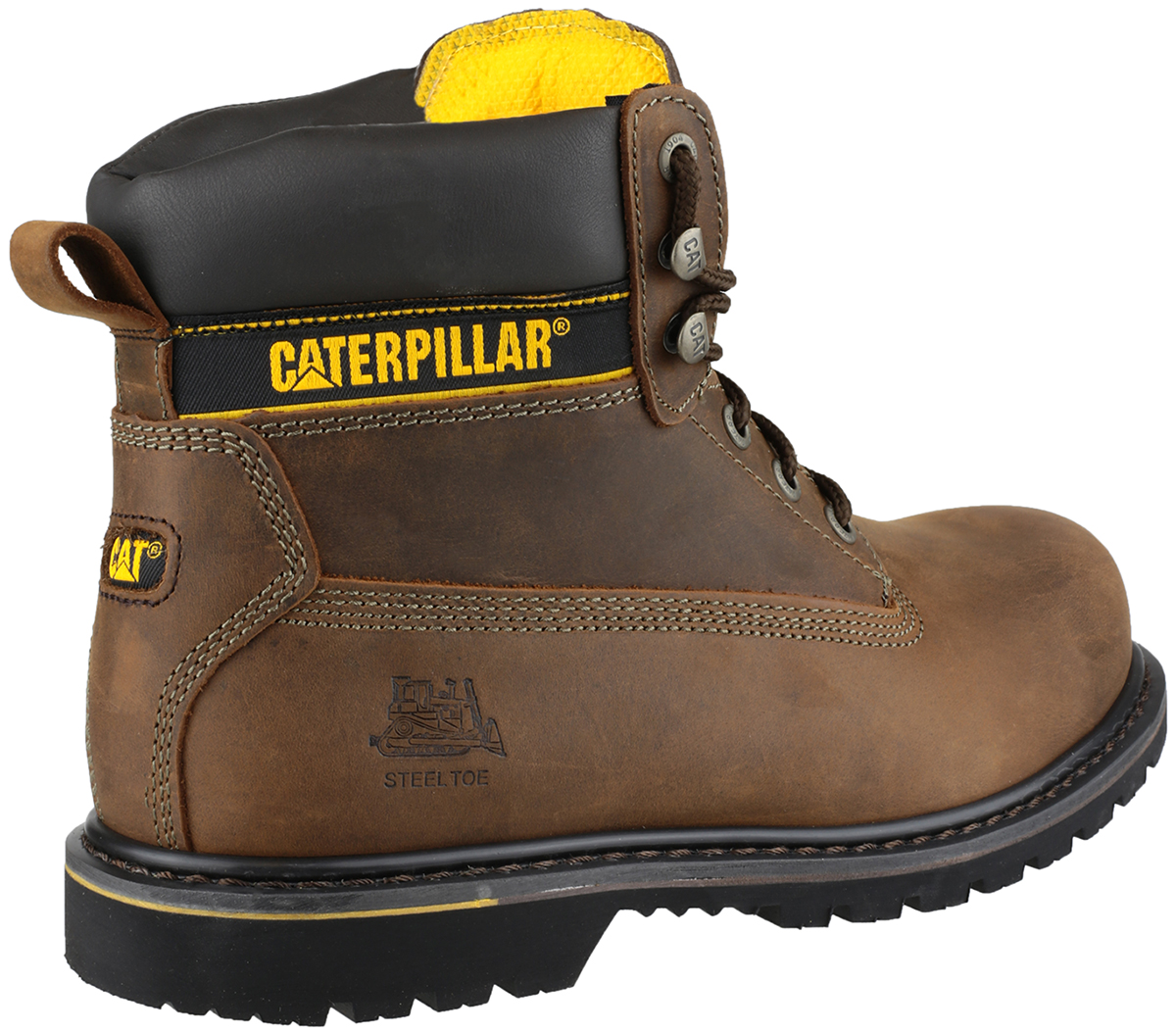 p708025 CAT Holton Brown Steel Toe Capped Men's Safety Boots 11, EU 45