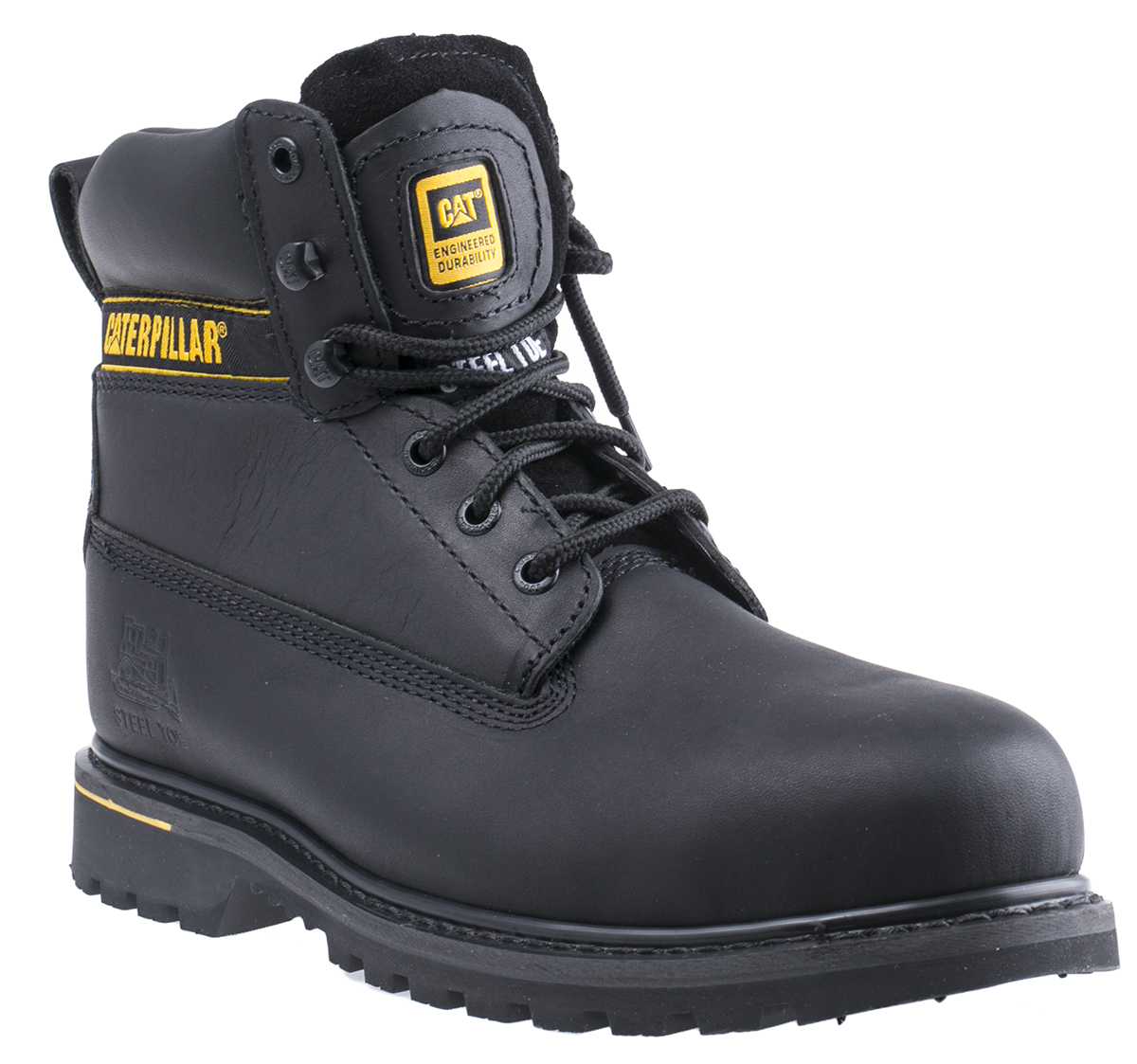 CAT Holton Black Steel Toe Capped Men's Safety Boots 10, EU 44