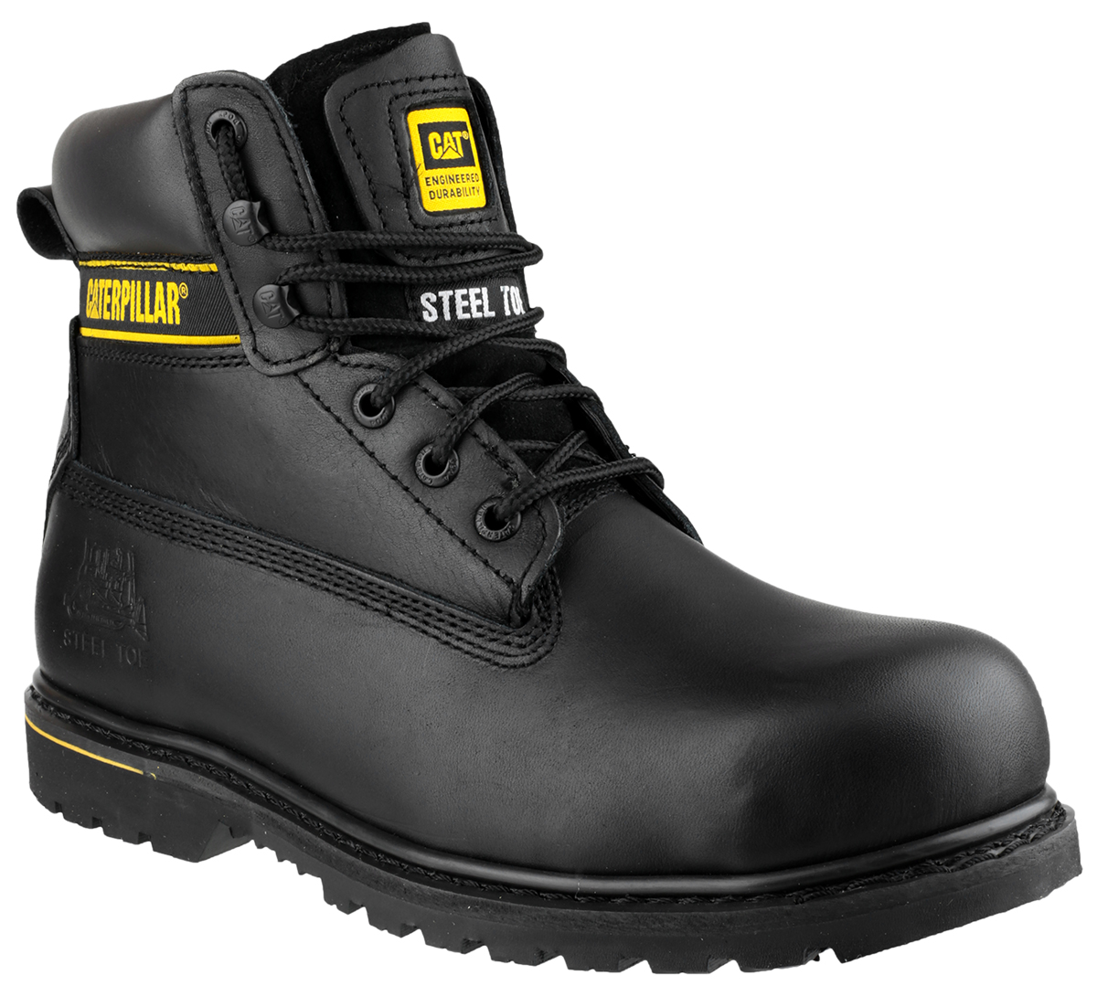 CAT Holton Black Steel Toe Capped Men's Safety Boots 9, EU 43