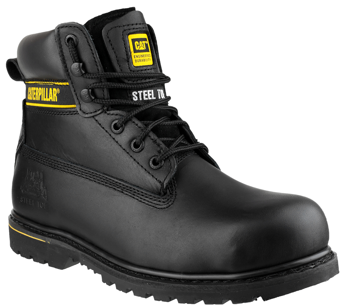CAT Holton Black Steel Toe Capped Men's Safety Boots 11, EU 45