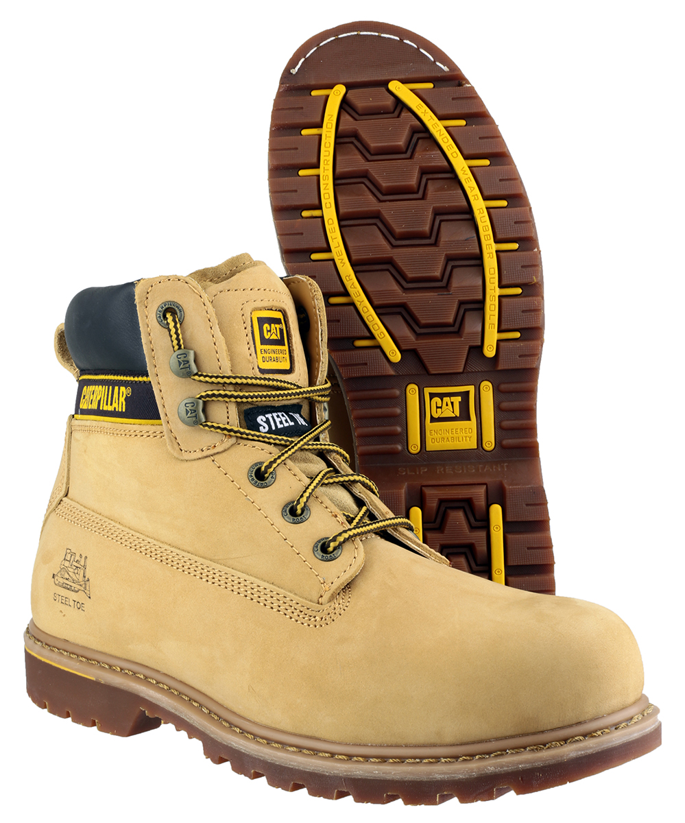 p708215 CAT Holton Honey Steel Toe Capped Men's Safety Boots 10, EU 44 EN ISO 20345:2011