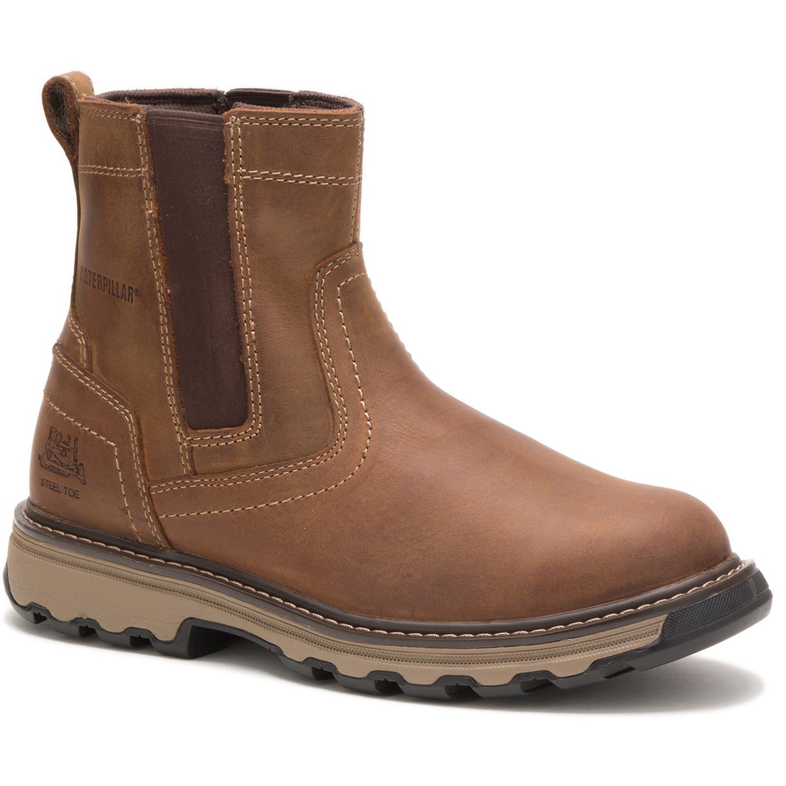 Caterpillar P720781 Beige Steel Toe Capped Men's Safety Boots 8, EU 42