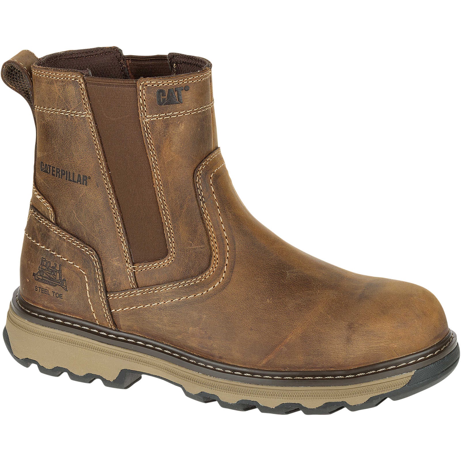 p720781 CAT P720871 Beige Steel Toe Capped Men's Safety Boots 12, EU 46