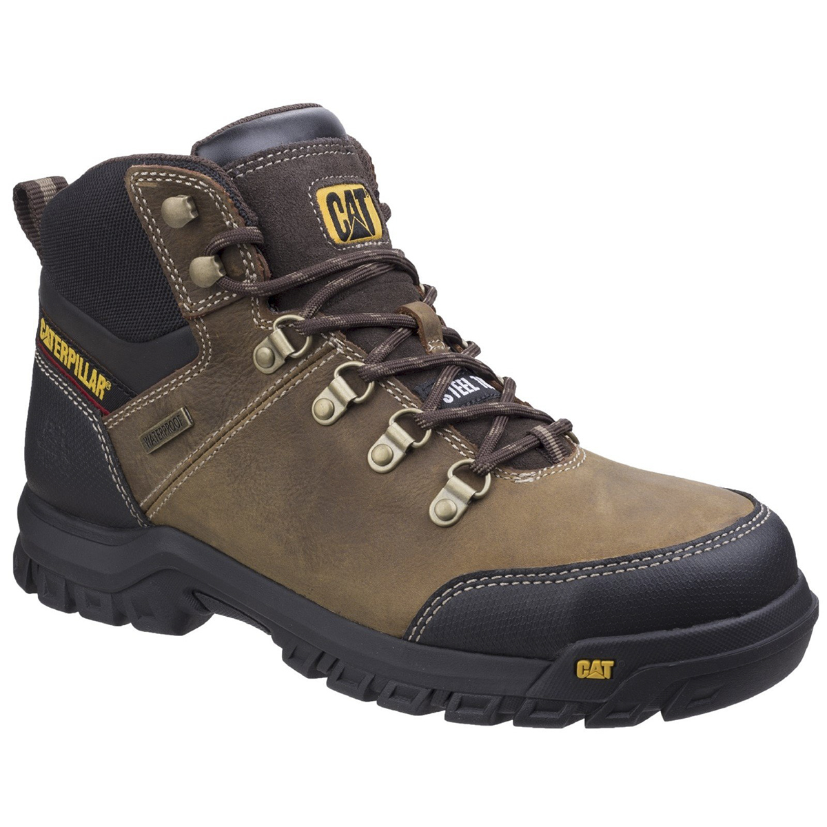 Caterpillar Framework Brown Steel Toe Capped Safety Boots 8 EN ISO 20345:2011