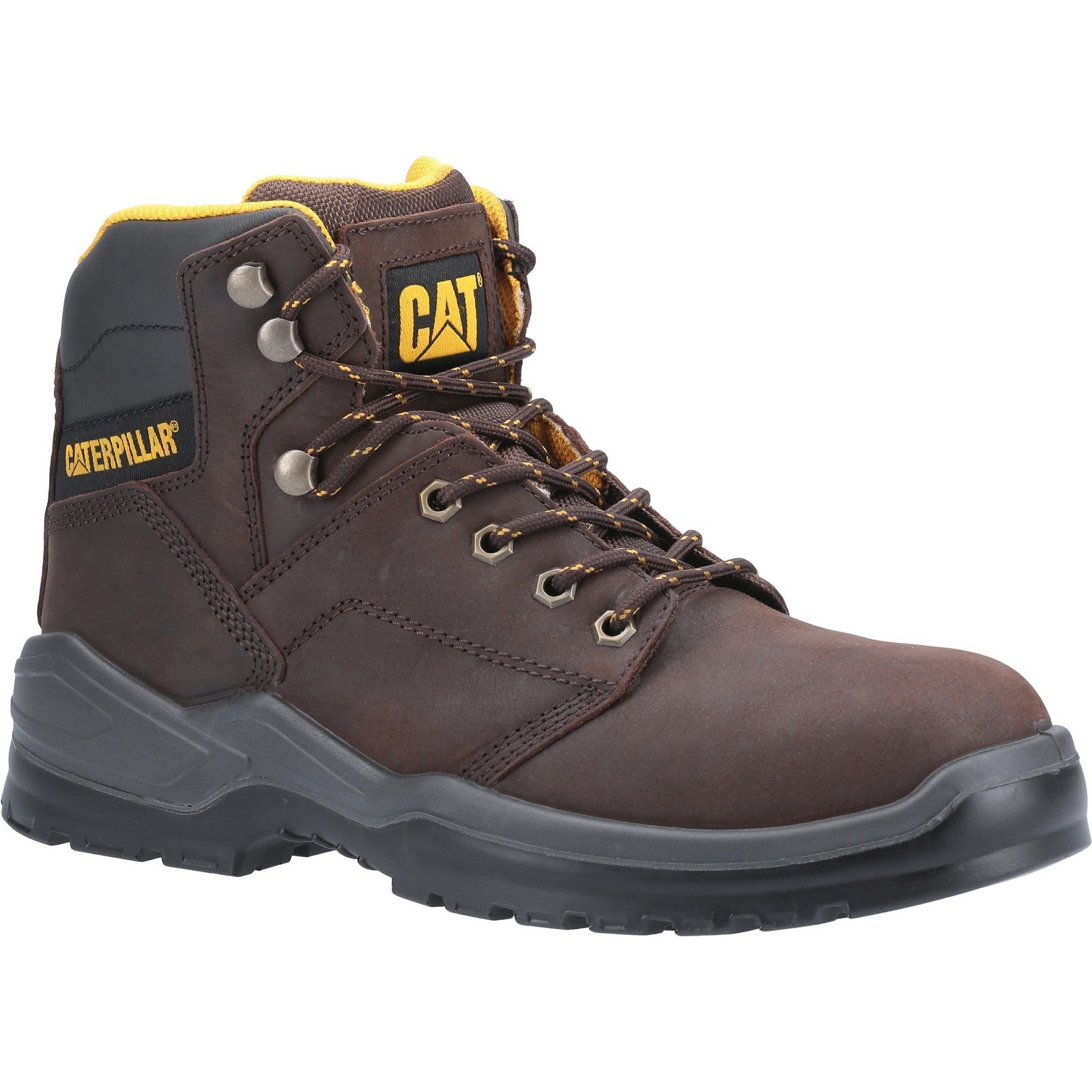 Caterpillar STRIVER Brown Steel Toe Capped Unisex Safety Boots 8, EU 42