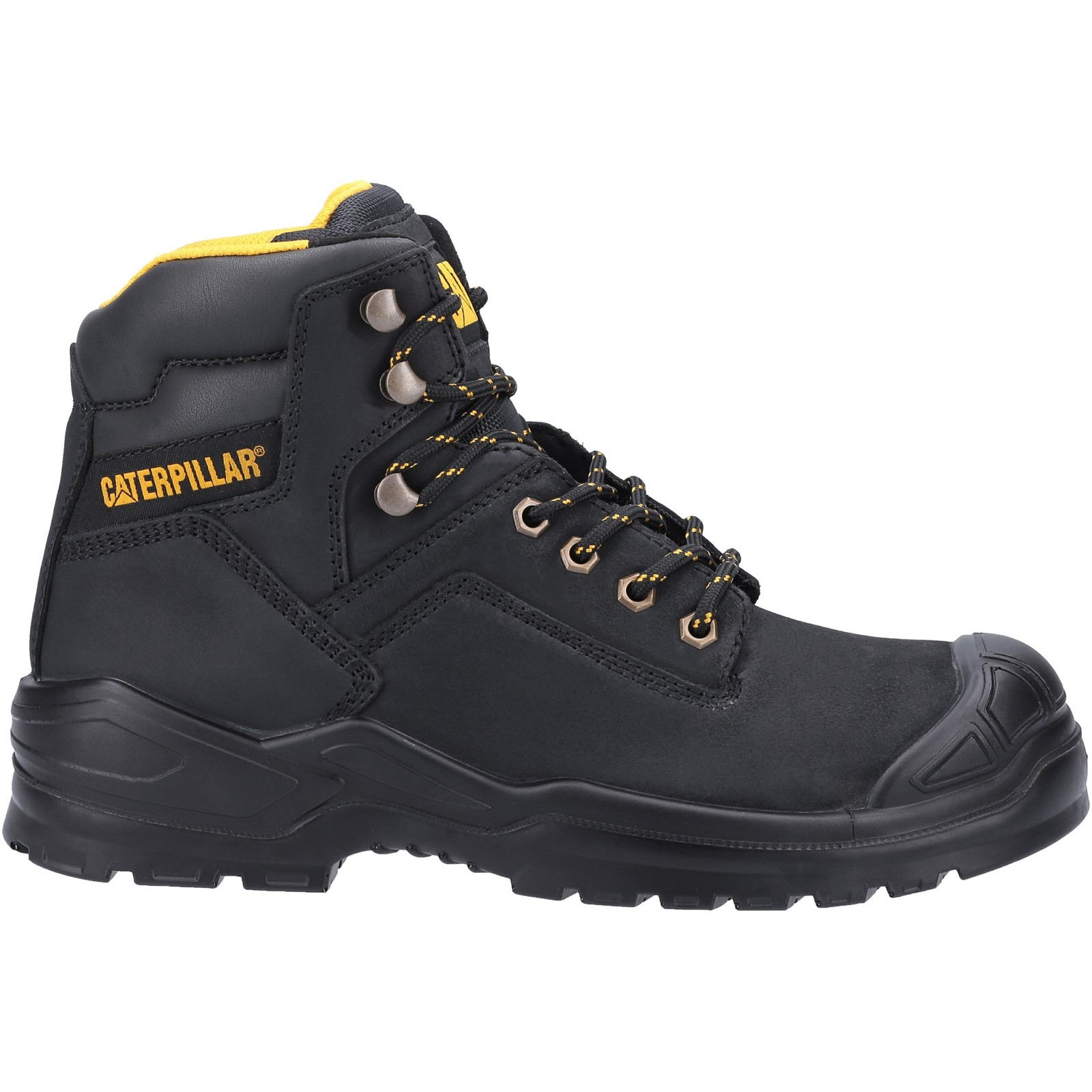 p724913 CAT P724913 Black Steel Toe Capped Unisex Safety Boots 9, EU 43