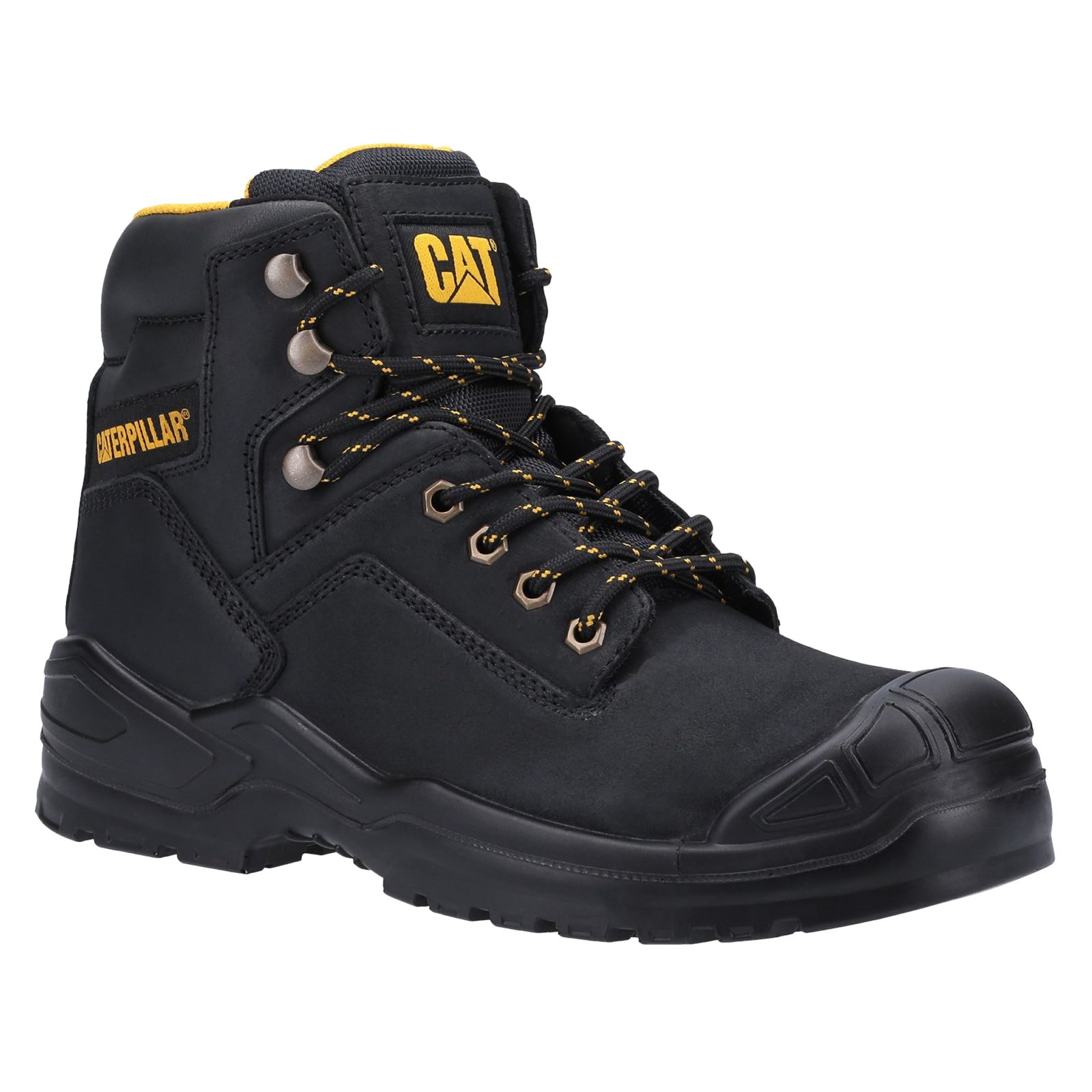 p724913 CAT P724913 Black Steel Toe Capped Unisex Safety Boots 9, EU 43