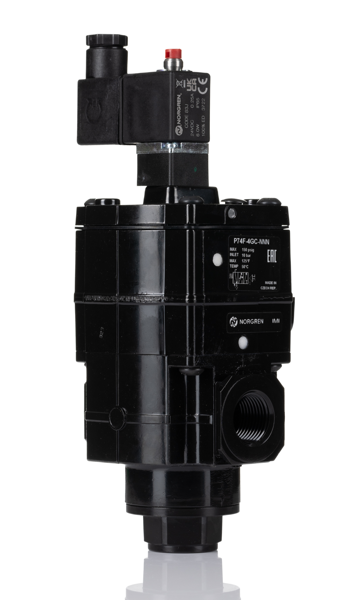 Norgren Pneumatic Solenoid Valve - Dump, Soft Start Up Pilot/Spring G P74F  Series 24V dc
