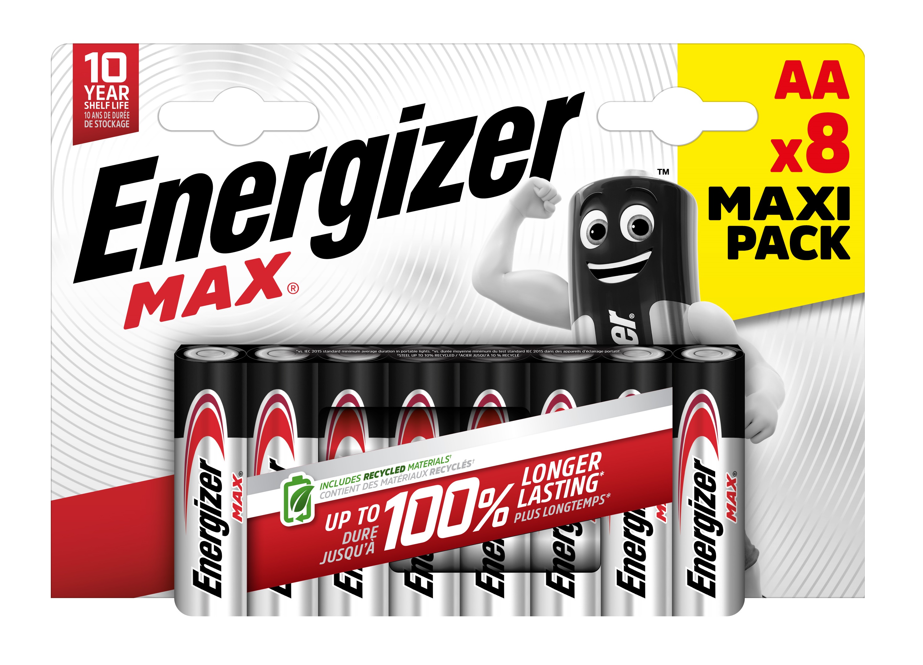 Energizer Energiser MAX Alkaline, Zinc Manganese Dioxide AA Battery 1.5 V