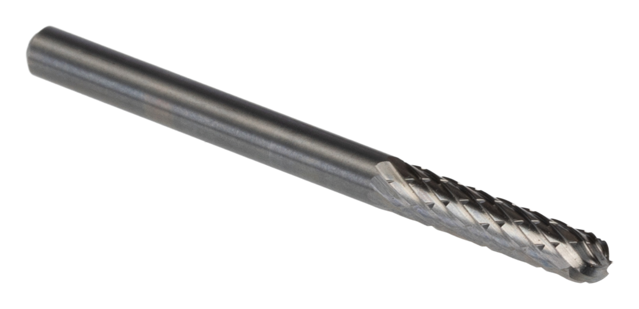 Dormer P805 Series Ball Nosed Cylinder Burr, 3 mm Carbide