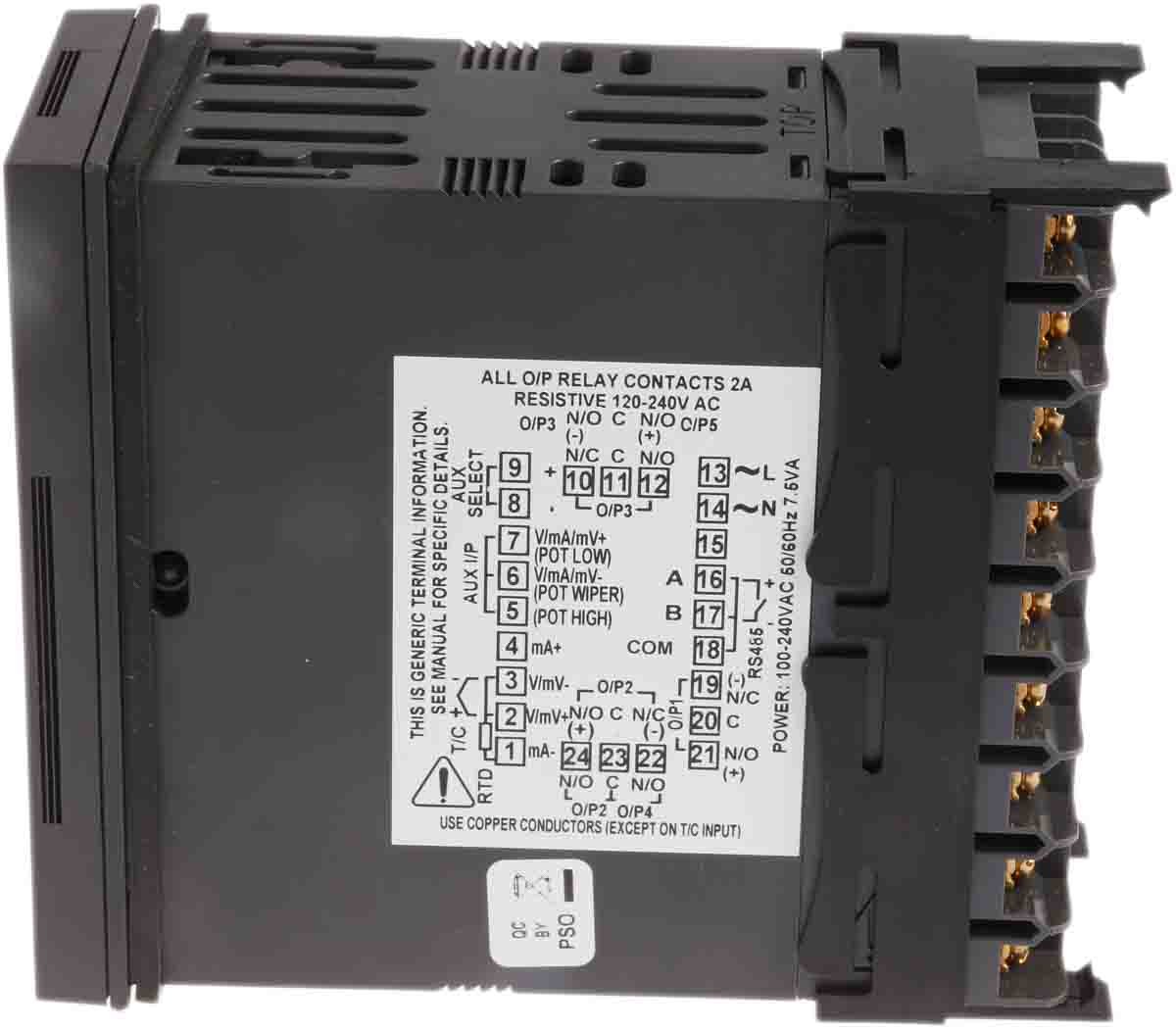 p8100-2100-0000 West Instruments P8100 DIN Rail PID Temperature Controller 1 Input, 1 Output Relay 240V ac On-Off