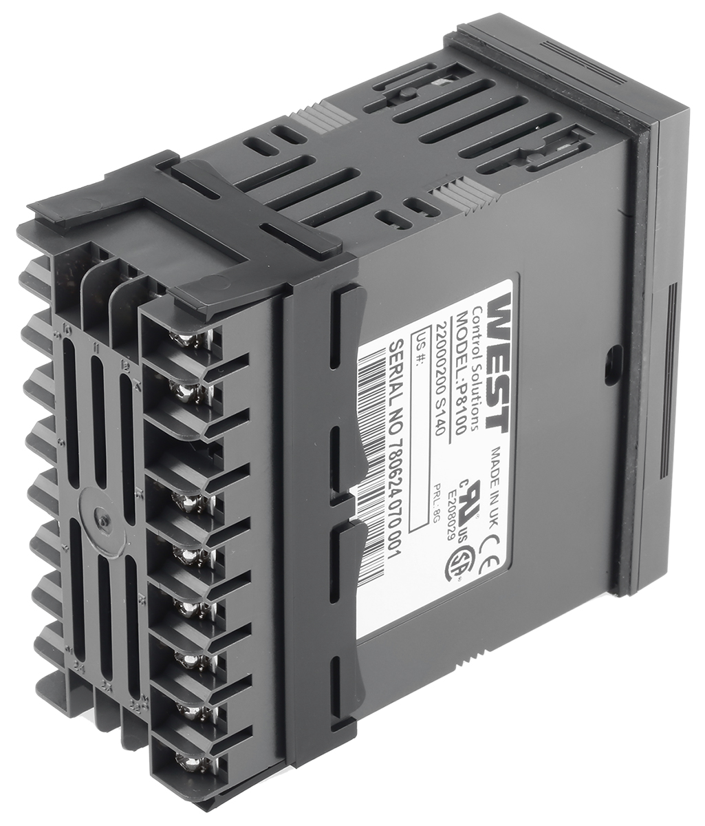 p8100-2200-0200 West Instruments P8100 DIN Rail PID Temperature Controller 1 Input, 5 Output SSR 48V ac/dc On-Off