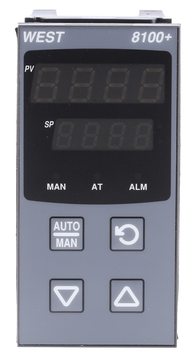 p8100-2700-0000 West Instruments P8100 DIN Rail PID Temperature Controller, 1 Output Linear 264V ac On-Off
