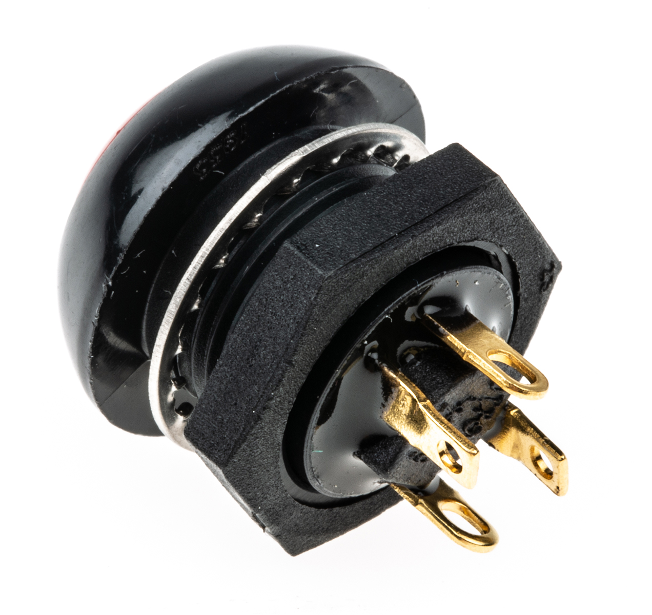 p9-113121 Otto P9 Series Push Button Switch, Momentary, Panel, 0.5 x 0.5 in Cutout, DPST, Red LED, IP68, 28 V dc 115 V ac