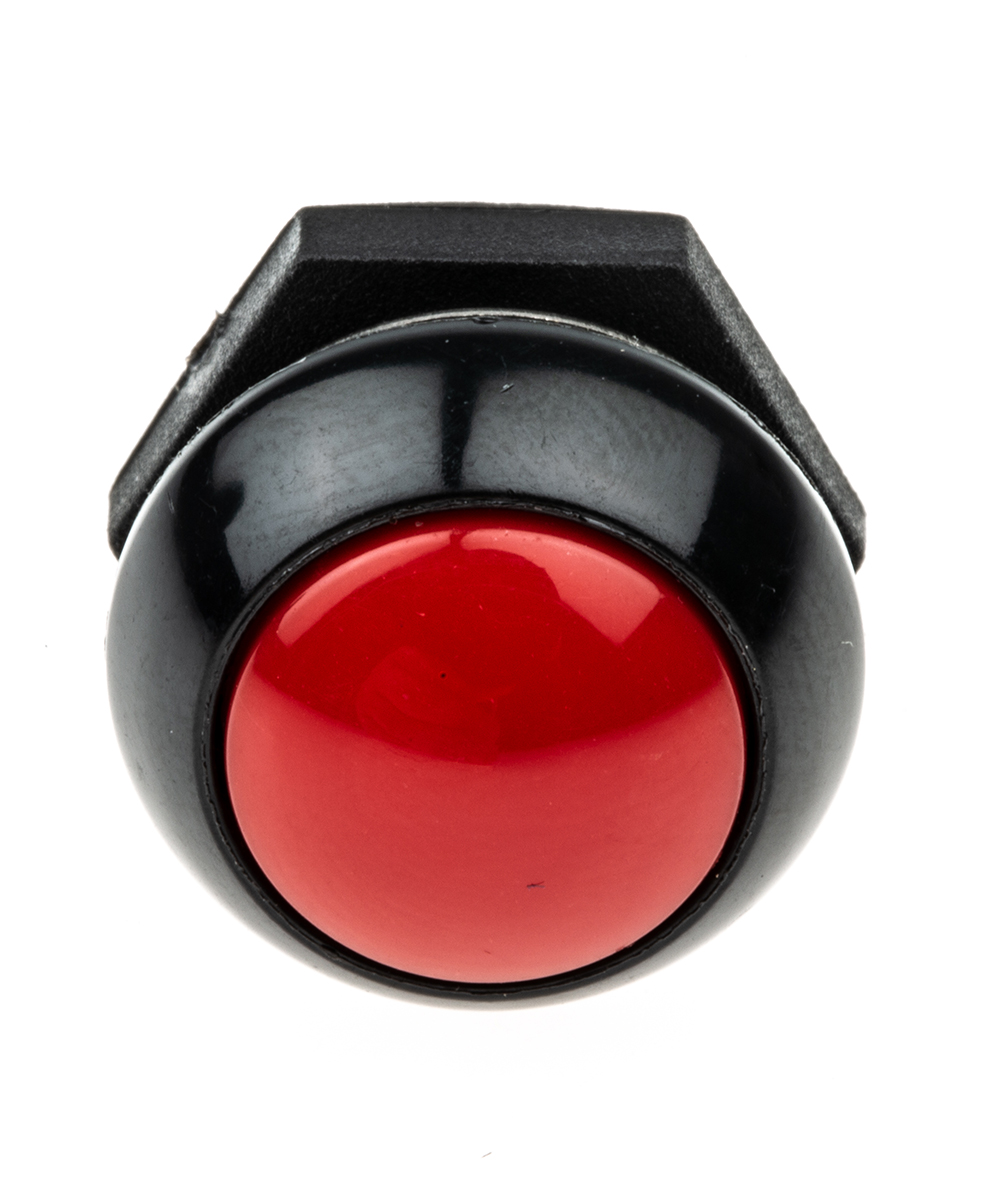 p9-113121 Otto P9 Series Push Button Switch, Momentary, Panel, 0.5 x 0.5 in Cutout, DPST, Red LED, IP68, 28 V dc 115 V ac