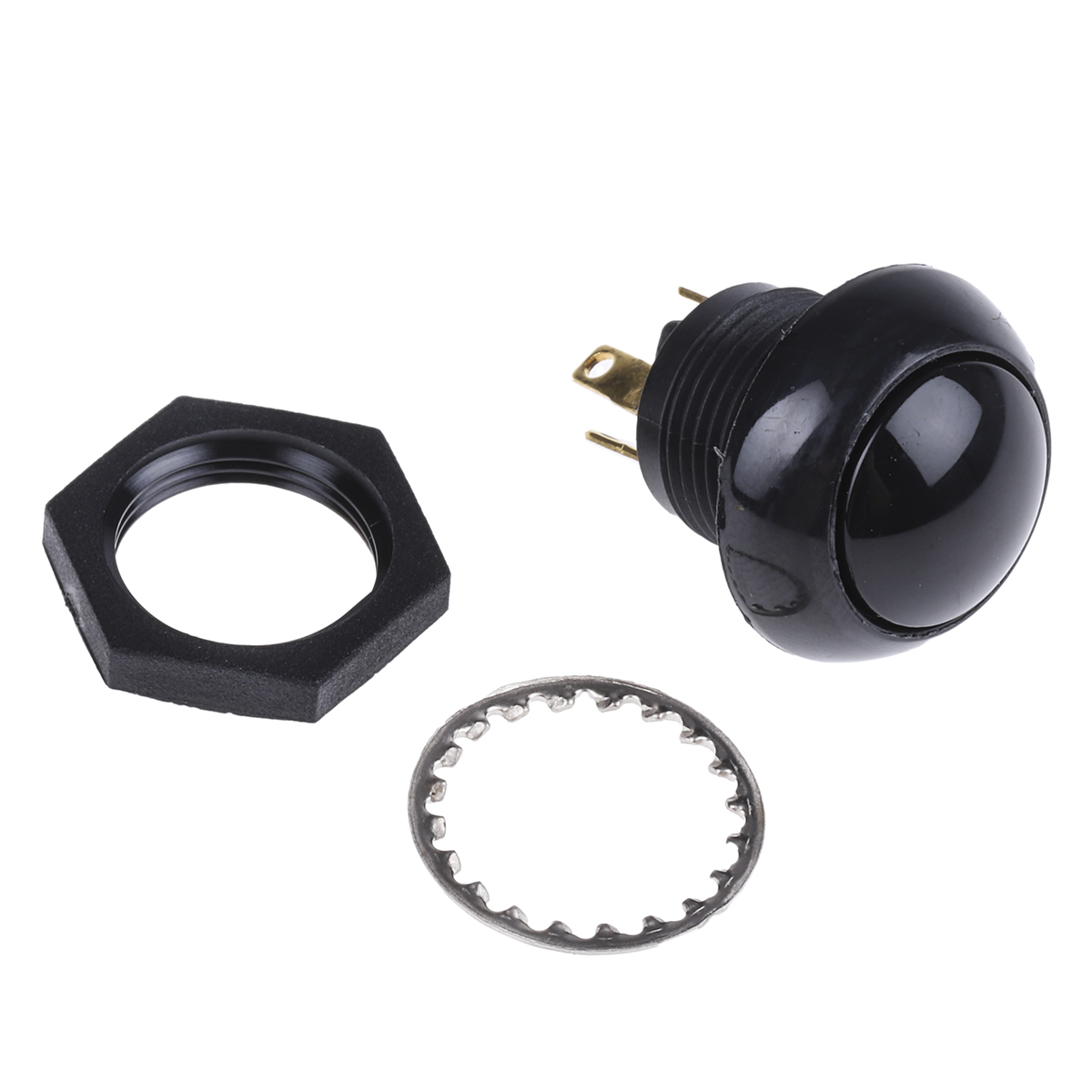 p9-113122 Otto P9 Series Push Button Switch, Momentary, Panel, 0.5 x 0.5 in Cutout, DPDT, Black LED, IP68, 28 V dc 115 V ac