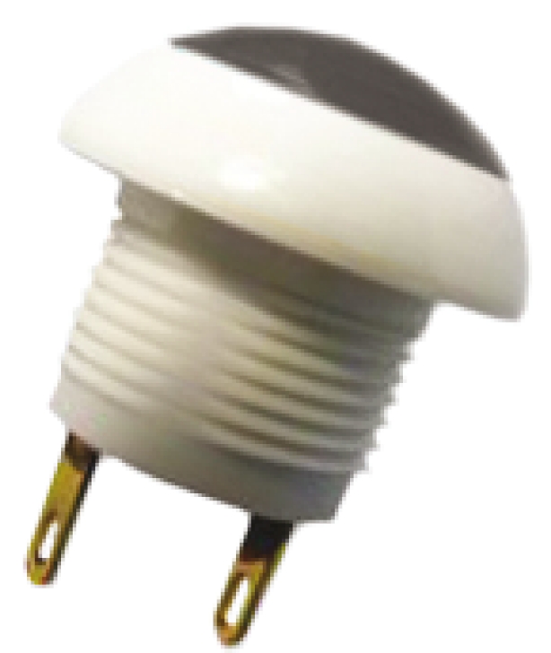 Otto P9 Series Push Button Switch, Momentary, Panel, 12 mm Cutout, DPDT, Black LED, IP64, 28 V dc 115 V ac