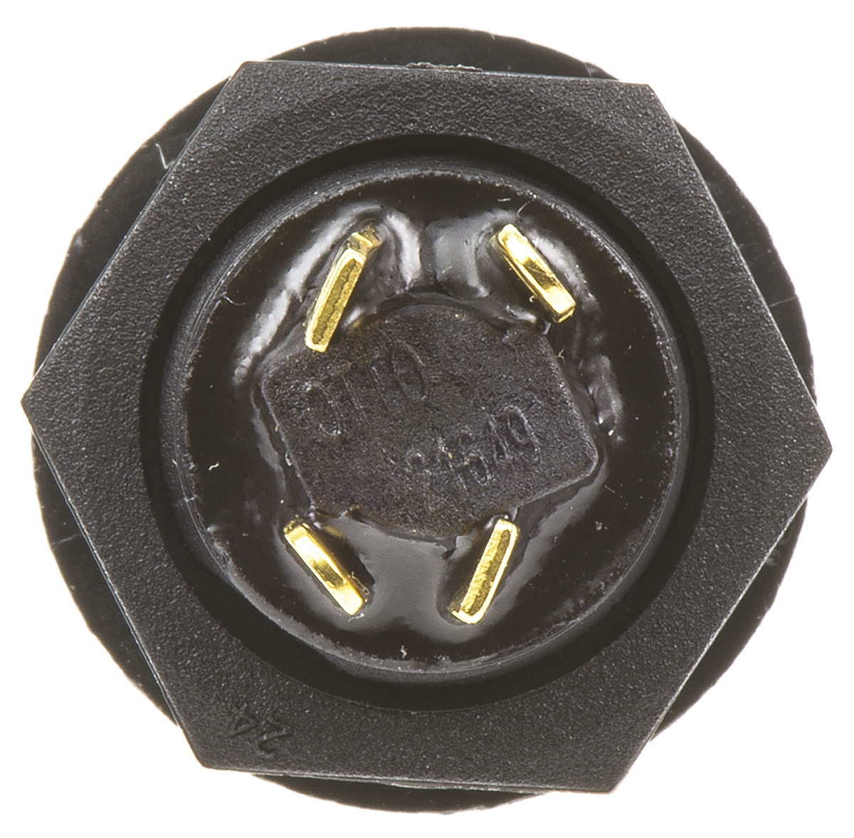 p9-213122 Otto P9 Series Push Button Switch, Momentary, Panel, 0.5 x 0.5 in Cutout, DPDT, Black LED, IP68, 28 V dc 115 V ac