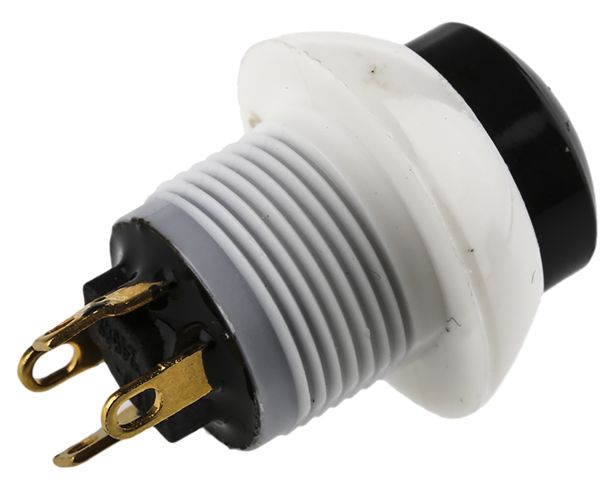 p9-213192 Otto P9 Series Push Button Switch, Momentary, Panel, 12 mm Cutout, DPDT, Black LED, IP64, 28 V dc 115 V ac