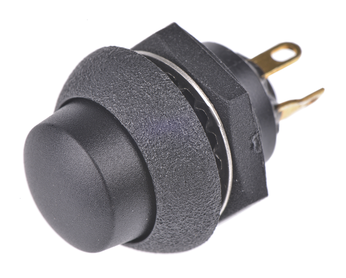 Otto P9 Series Push Button Switch, Momentary, Panel, 0.5 x 0.5 in Cutout, SPDT, Grey LED, IP64, 28 V dc 115 V ac