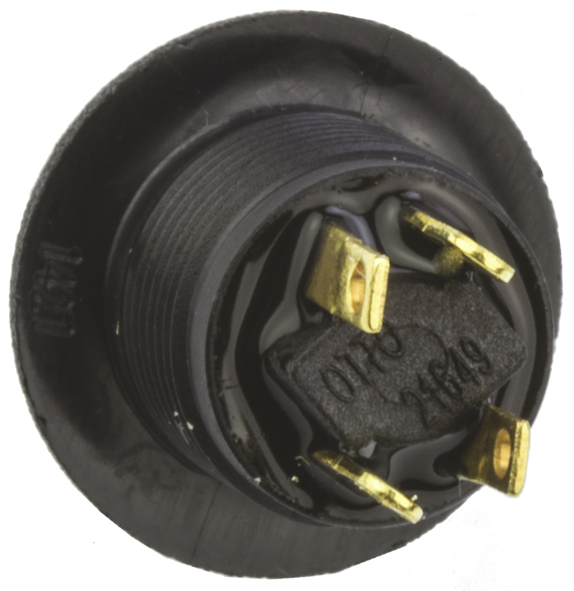 p9-613128 Otto P9 Series Push Button Switch, Momentary, Panel, 0.5 x 0.5 in Cutout, SPDT, Black LED, IP64, 28 V dc 115 V ac