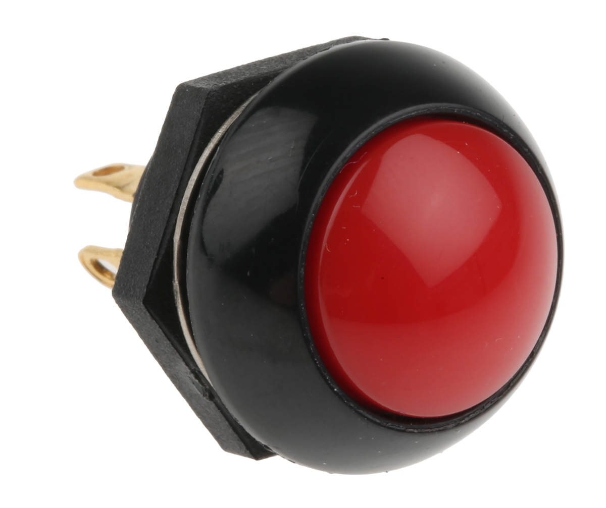 Otto P9 Series Push Button Switch, Momentary, Panel, SPDT, Red LED, IP68, 28 V dc 115 V ac