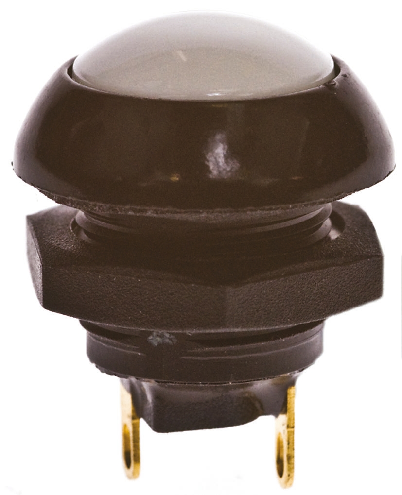 Otto P9 Series Push Button Switch, Momentary, Panel, 0.5 in Cutout, SPDT, White LED, IP68, 28 V dc 115 V ac