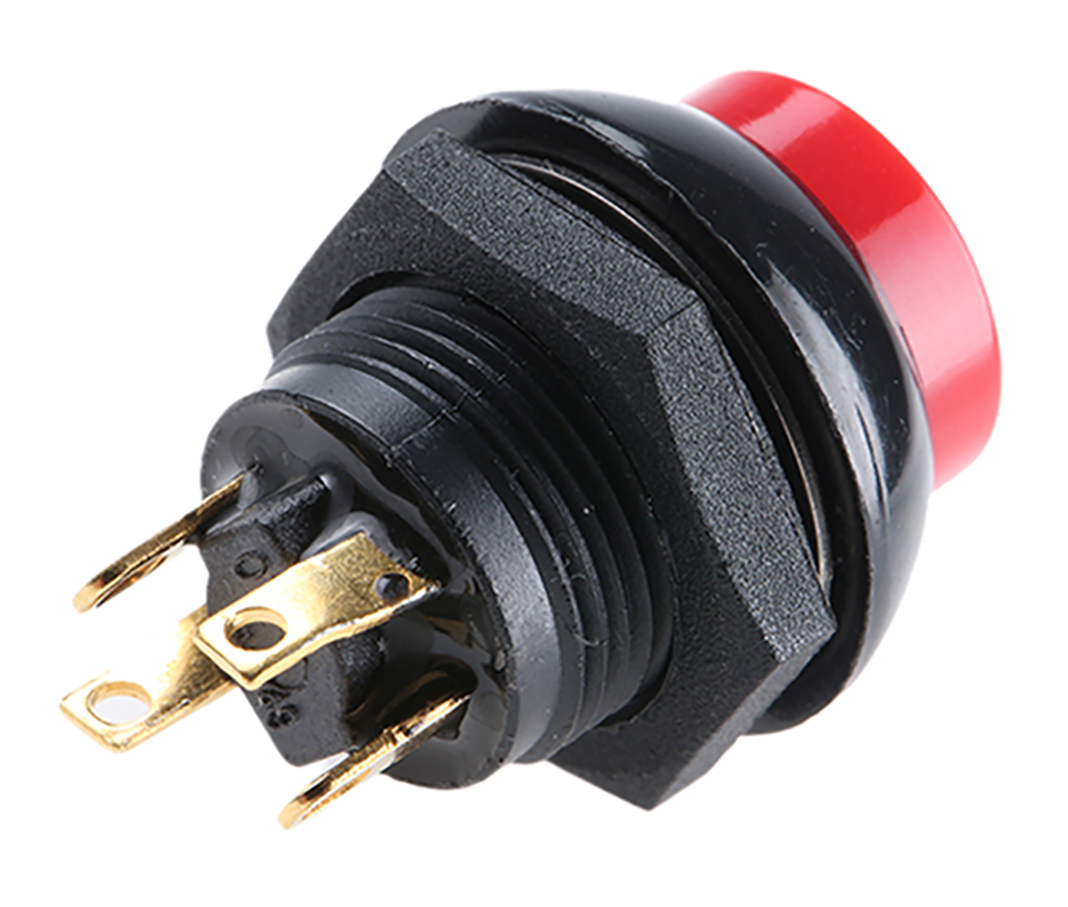 p9213121w Otto P9 Series Push Button Switch, Momentary, Panel, 0.5 in Cutout, SPDT, Red LED, IP68, 28 V dc 115 V ac