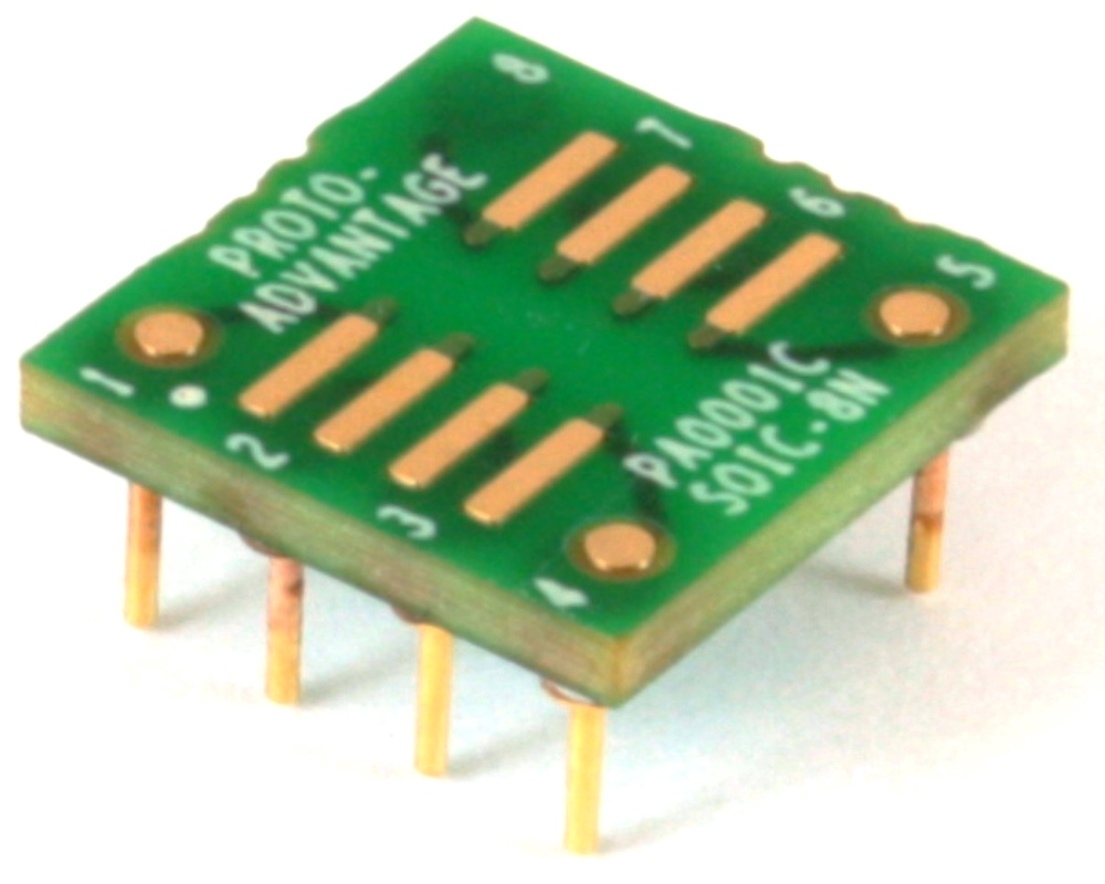 CHIPQUIK Straight Through Hole Mount 1.27 mm Pitch IC Socket Adapter, SOIC 8 to DIP 8