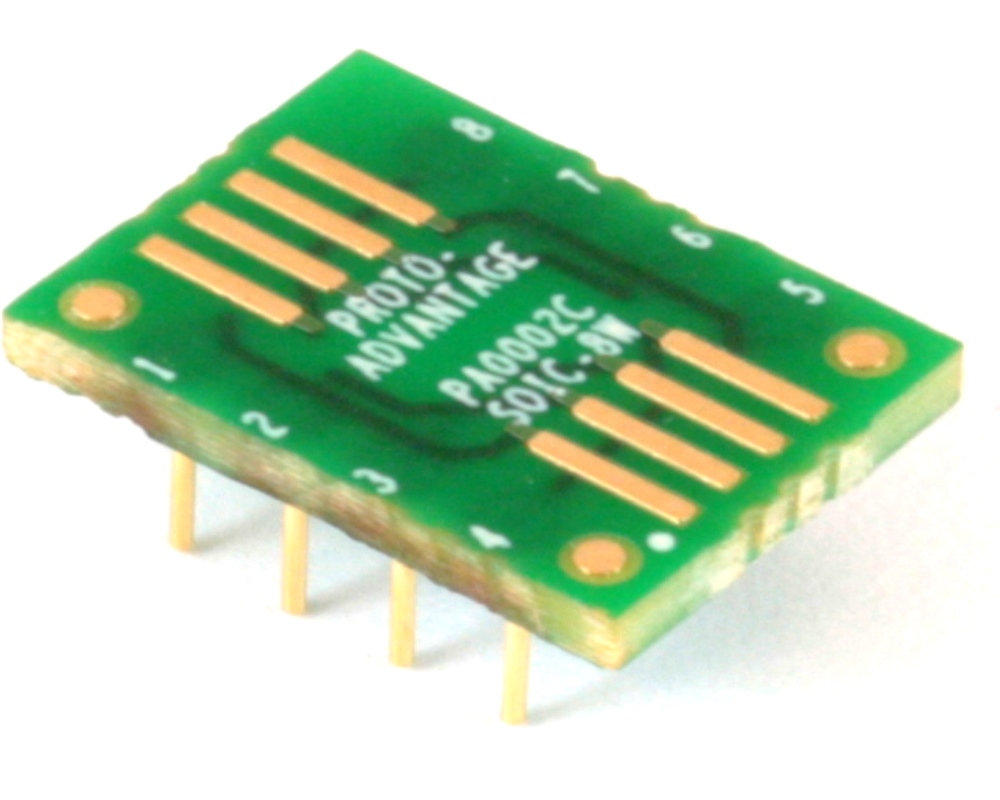 CHIPQUIK Straight Through Hole Mount 1.27 mm Pitch IC Socket Adapter, SOIC 8 to DIP 8