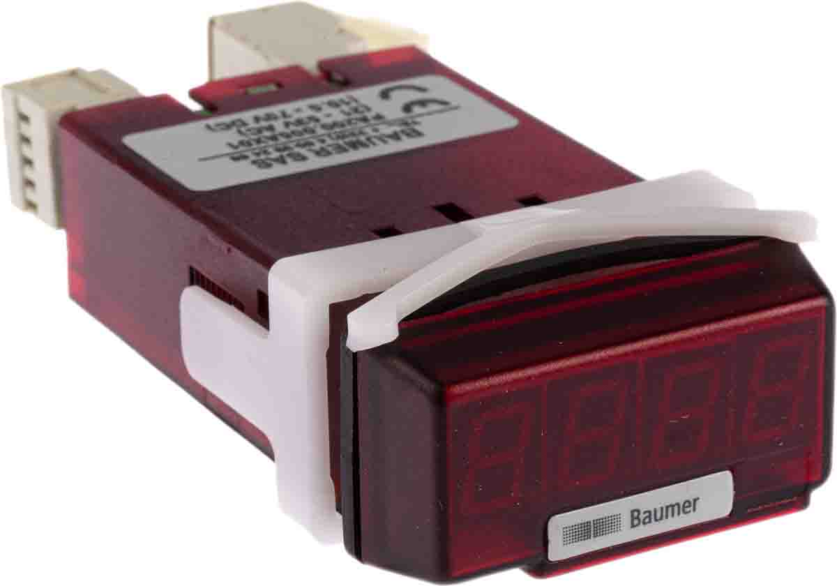Baumer PA200 LED Digital Panel Multifunction Meter for Voltage, Current,  22.5 mm  x 45 mm