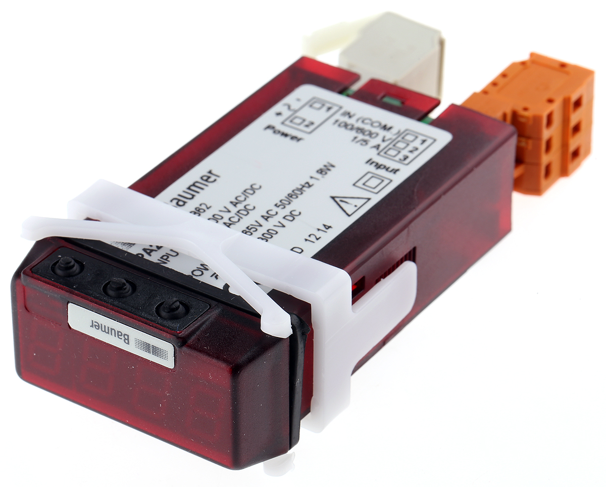 Baumer PA203 LED Digital Panel Multifunction Meter for Current, Voltage,  22 mm  x 45 mm