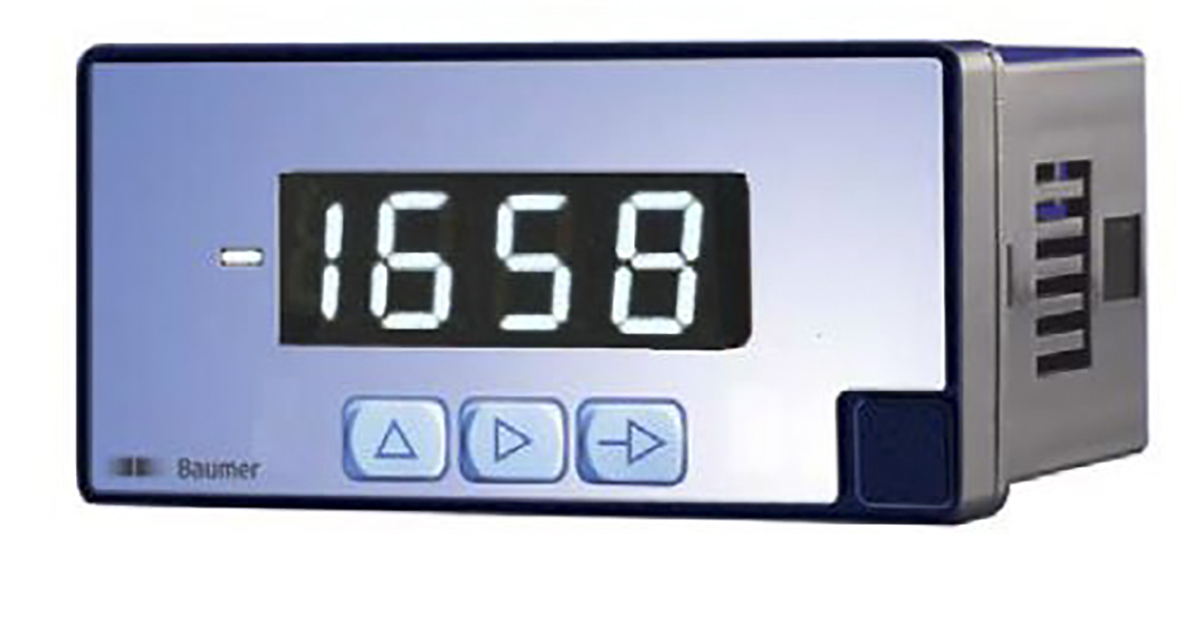 Baumer PA406 LED Multi-Function Panel Meters for AC Current,  45 mm  x 93 mm