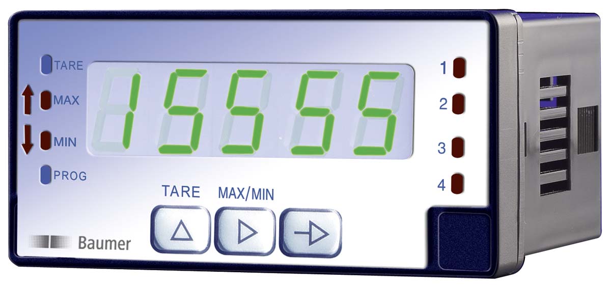 Baumer PA418 LED Digital Panel Multifunction Meter for AC Voltage, AC Current,  48 mm  x 96 mm