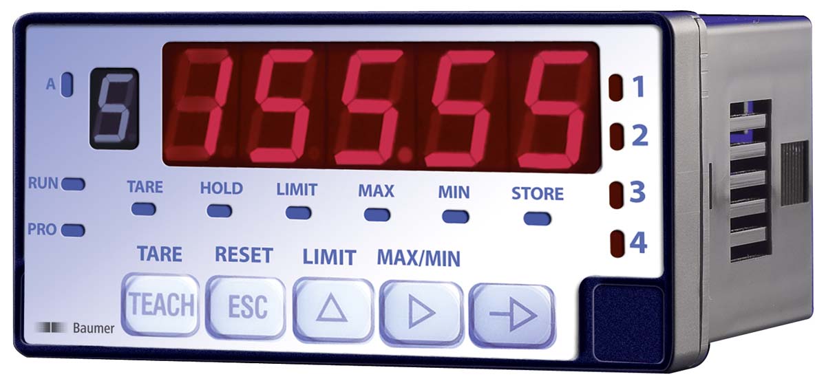 Baumer PA420 LED Digital Panel Multifunction Meter for Current, Voltage,  93 mm  x 45 mm