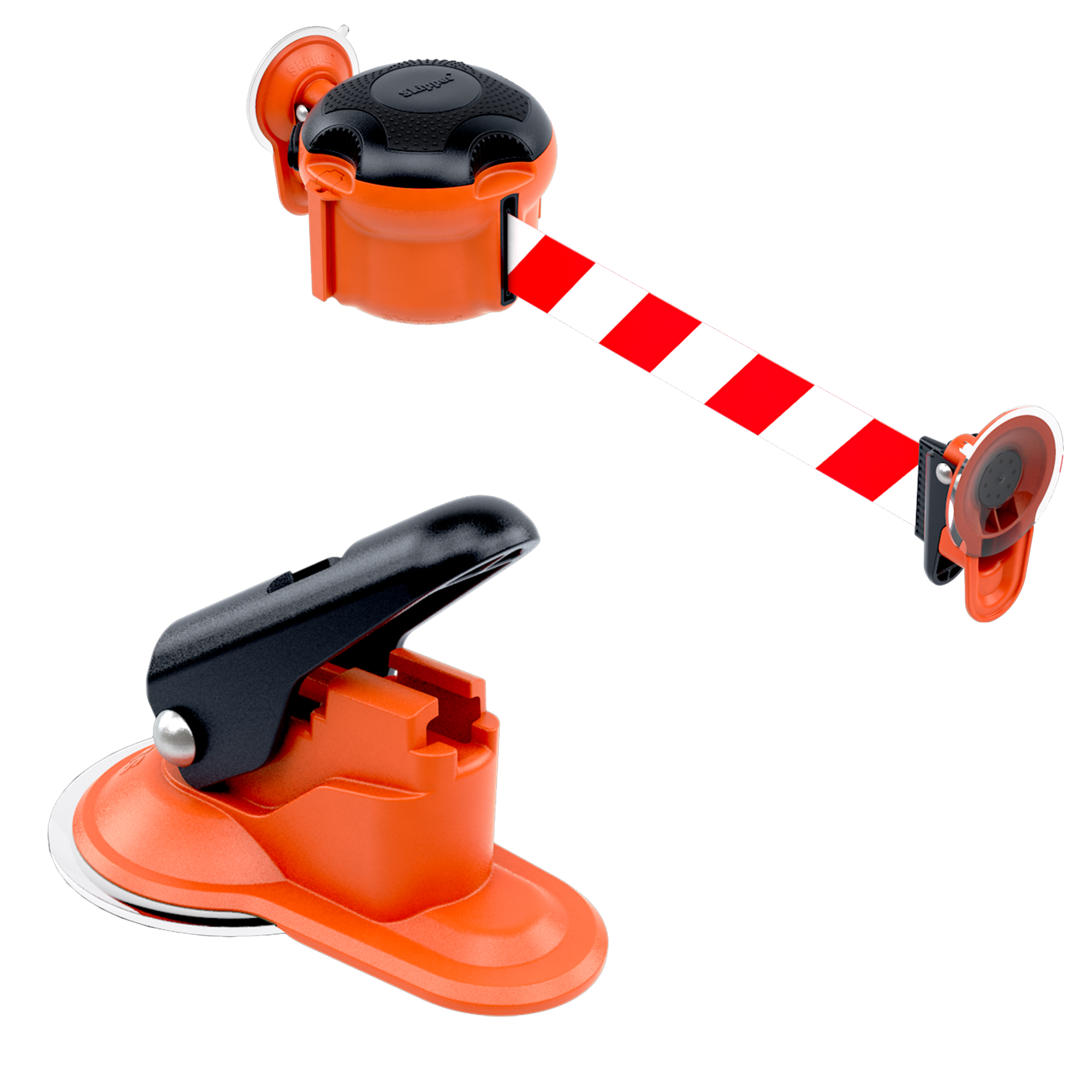 pad01 Skipper Black, Orange Safety Barrier, 117 mm
