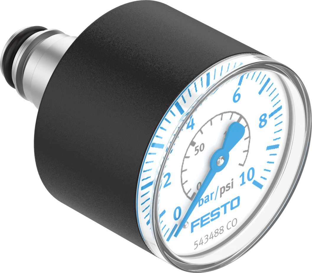 Festo In-line Installation Pressure Gauge, 26 mm, 10 bar