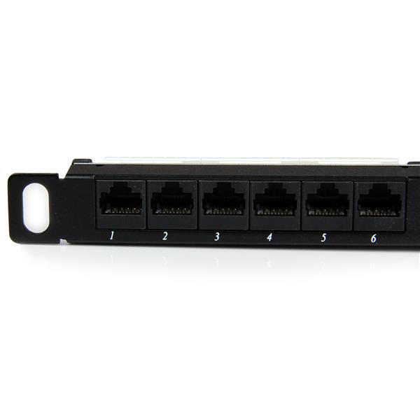 panelhu24 StarTech.com Cat5e 24 Port RJ45 RJ Patch Panel Black