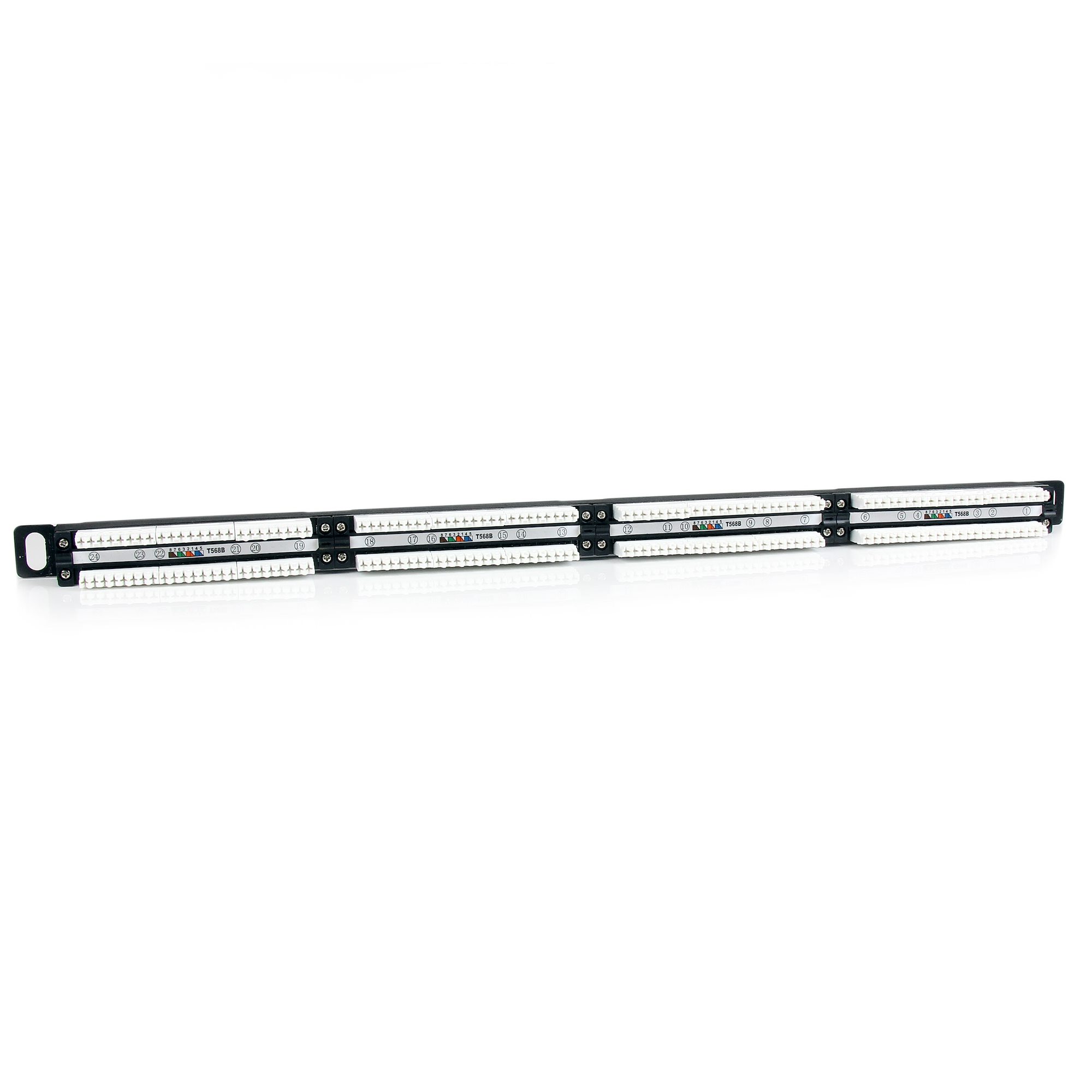 panelhu24 StarTech.com Cat5e 24 Port RJ45 RJ Patch Panel Black