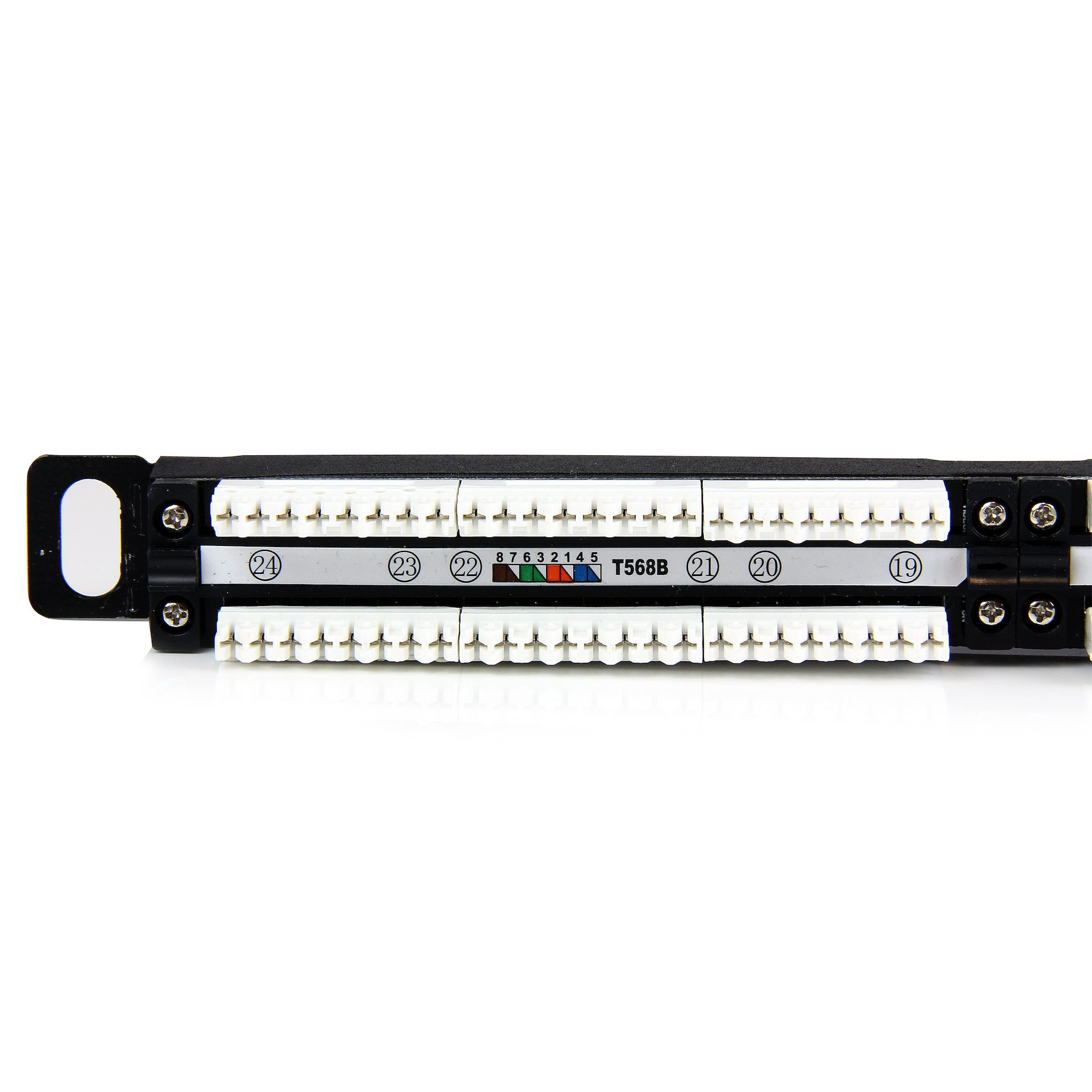 panelhu24 StarTech.com Cat5e 24 Port RJ45 RJ Patch Panel Black