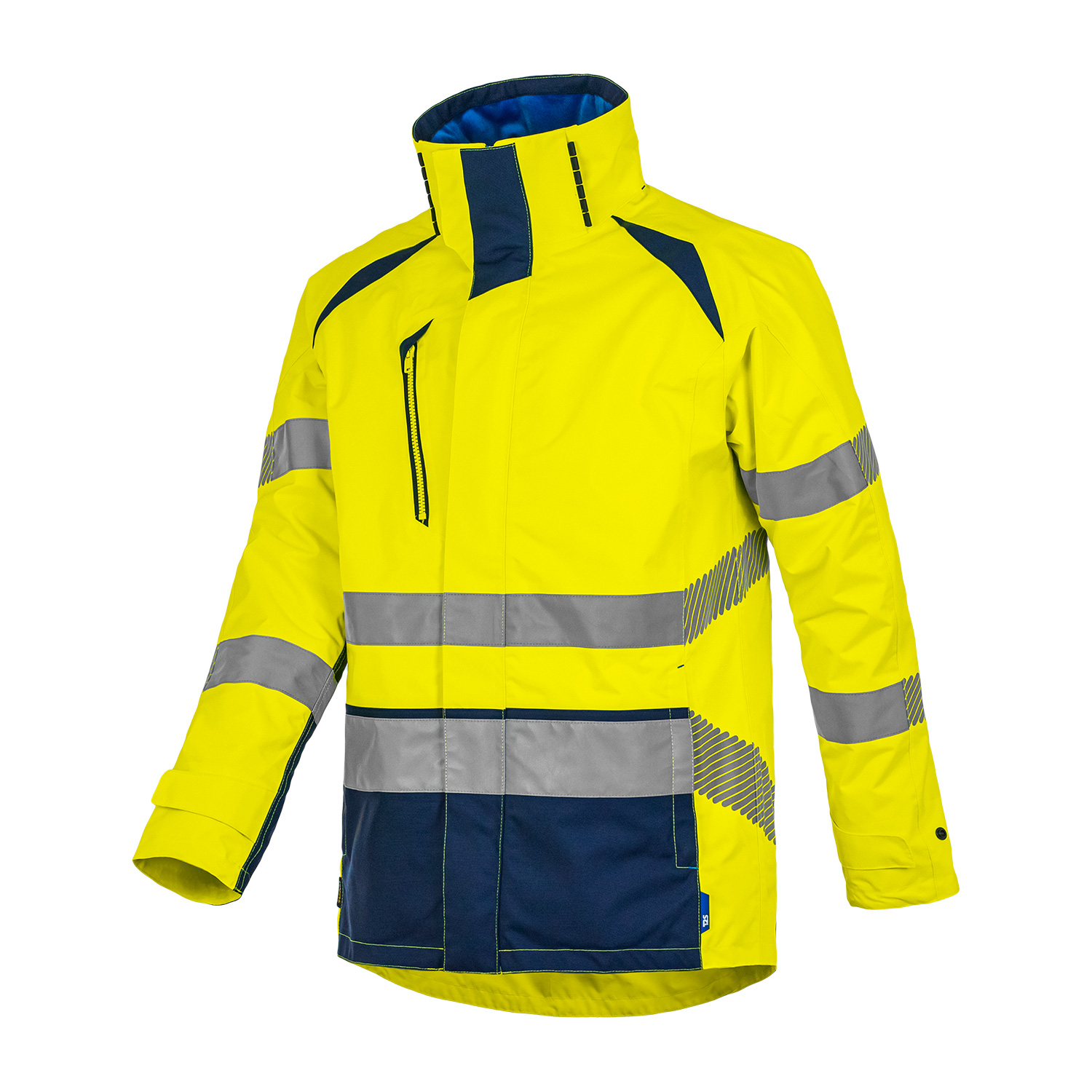 T2S PARKALGH01 Navy, Yellow Unisex Hi Vis Parka, 3XL
