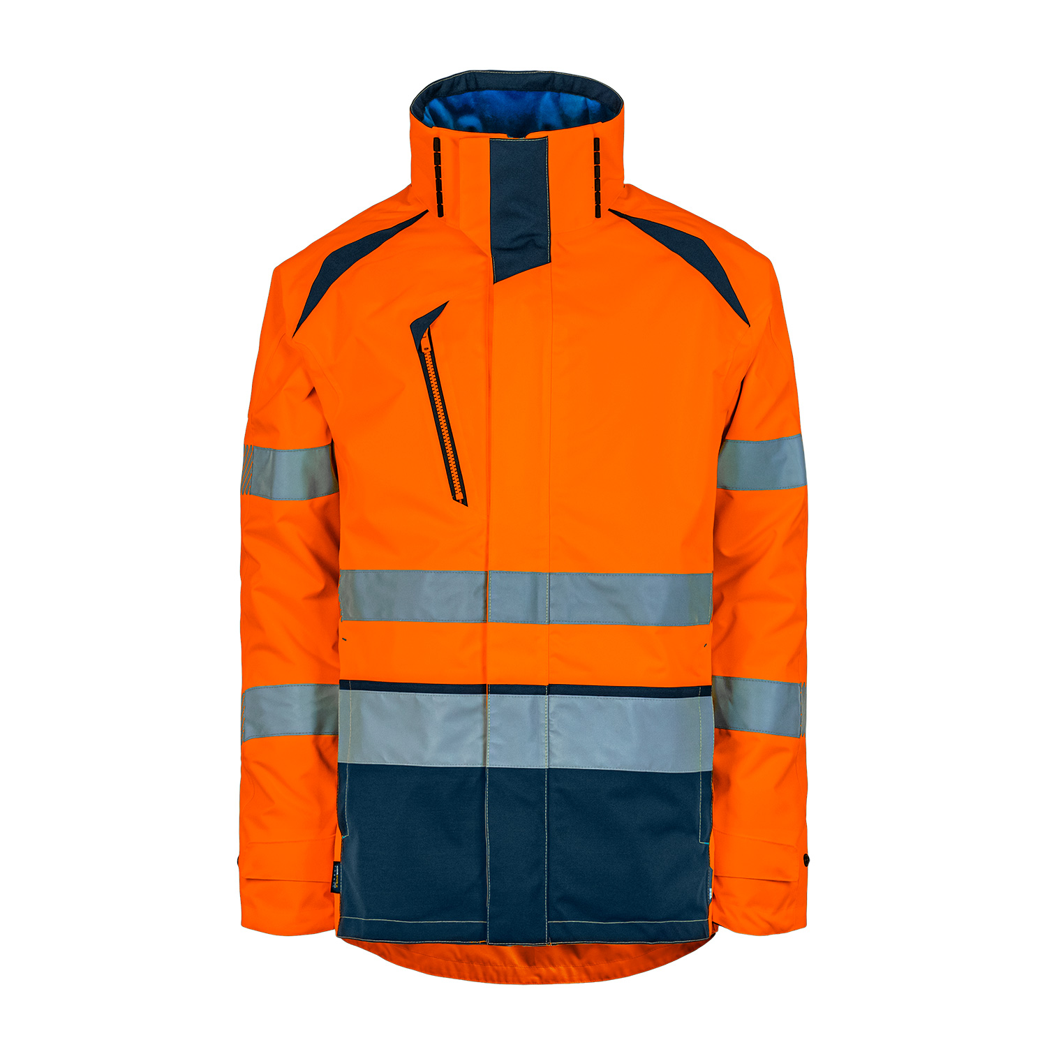 parkalgh01oml T2S PARKALGH01 Orange, Navy Unisex Hi Vis Parka, L