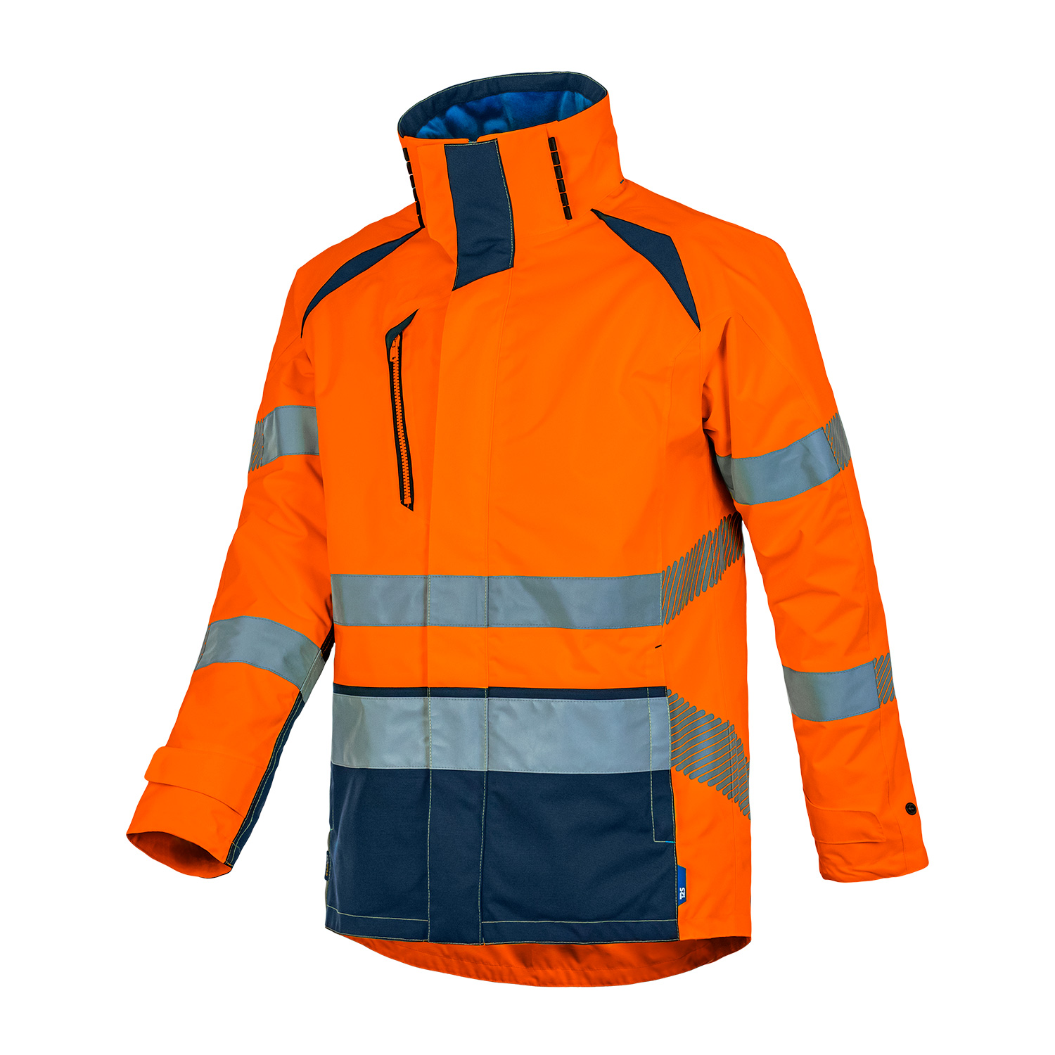 T2S PARKALGH01 Orange, Navy Unisex Hi Vis Parka, S