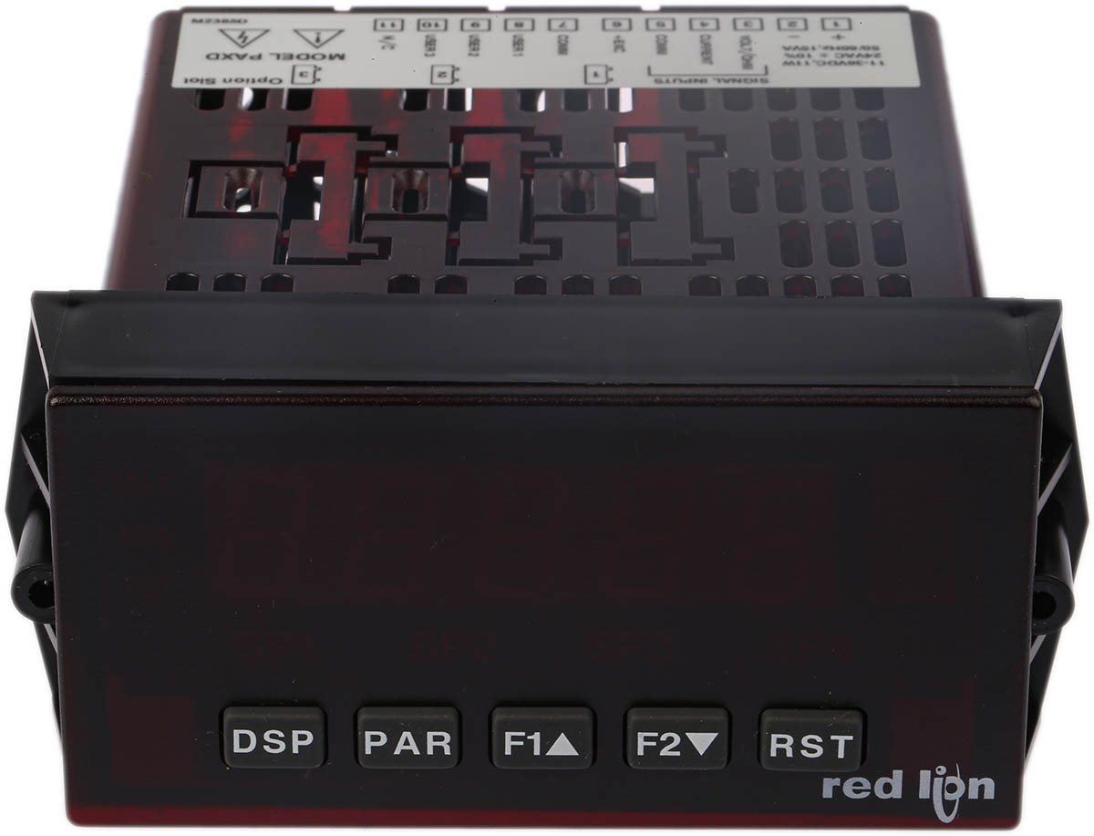 Red Lion PAXD LED Digital Panel Multifunction Meter for Current, Voltage, Temperature, Strain,  96.5 mm  x 49.5 mm