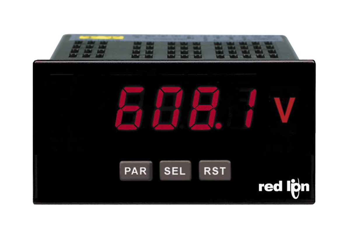 Red Lion PAXLA Series Digital Voltmeter DC, LED Display 5-Digits 0.1 %, 49.5 mm, 96.5 mm