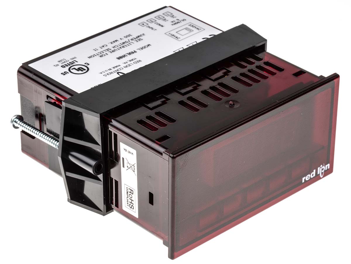Red Lion PAX Lite Series Digital Voltmeter AC, LED Display 3.5-Digits ±0.1 %, 45 mm, 92 mm