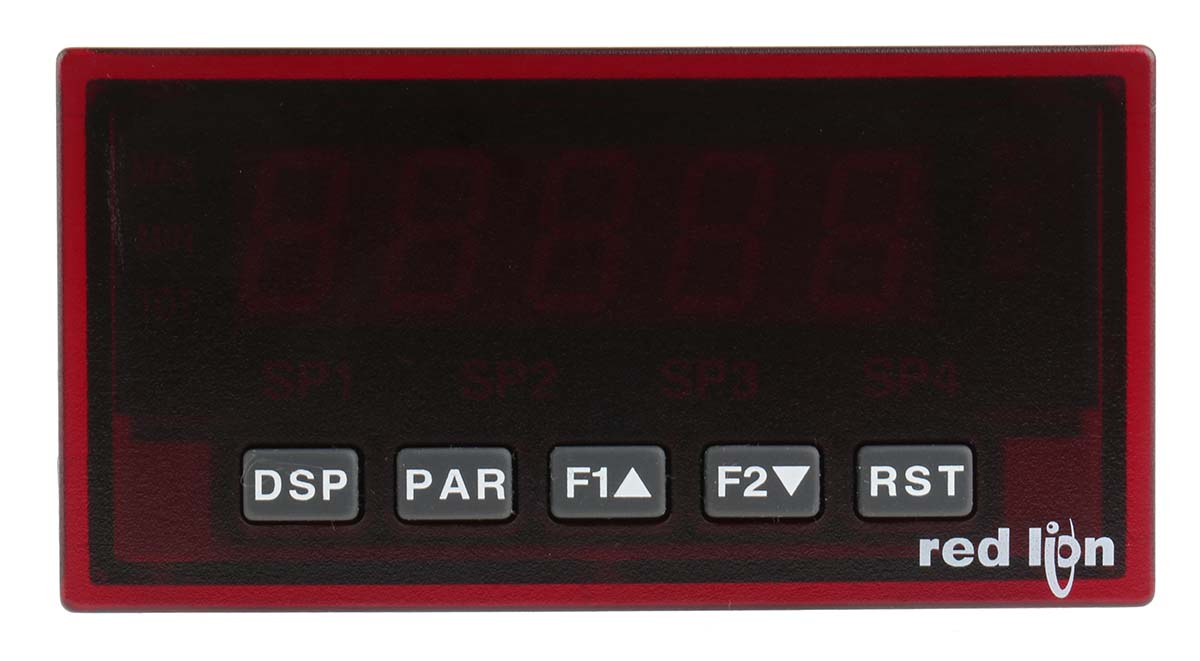 Red Lion PAX LED Digital Panel Multifunction Meter for Voltage, Current,  45 mm  x 92 mm