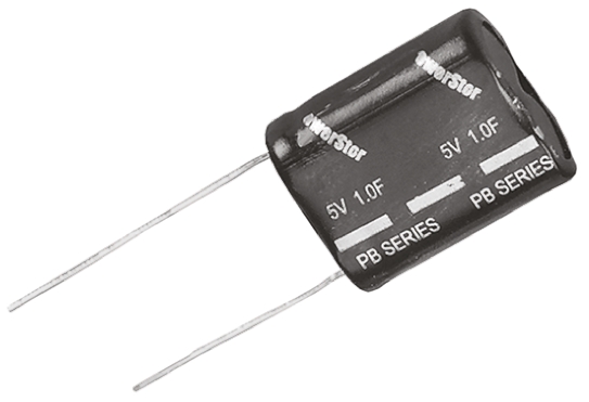 Eaton 0.1 F Supercapacitor -20 to 80 % Tolerance, Supercap PB 5V dc, Through Hole