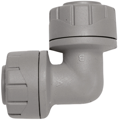 Polyplumb Plastic Pipe Fitting, 90° Elbow 15 mm